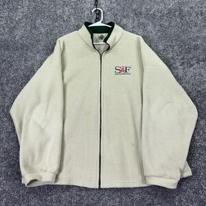 Vtg San Francisco Jacket Mens XL Fleece Full Zip Stand Collar USA City Logo